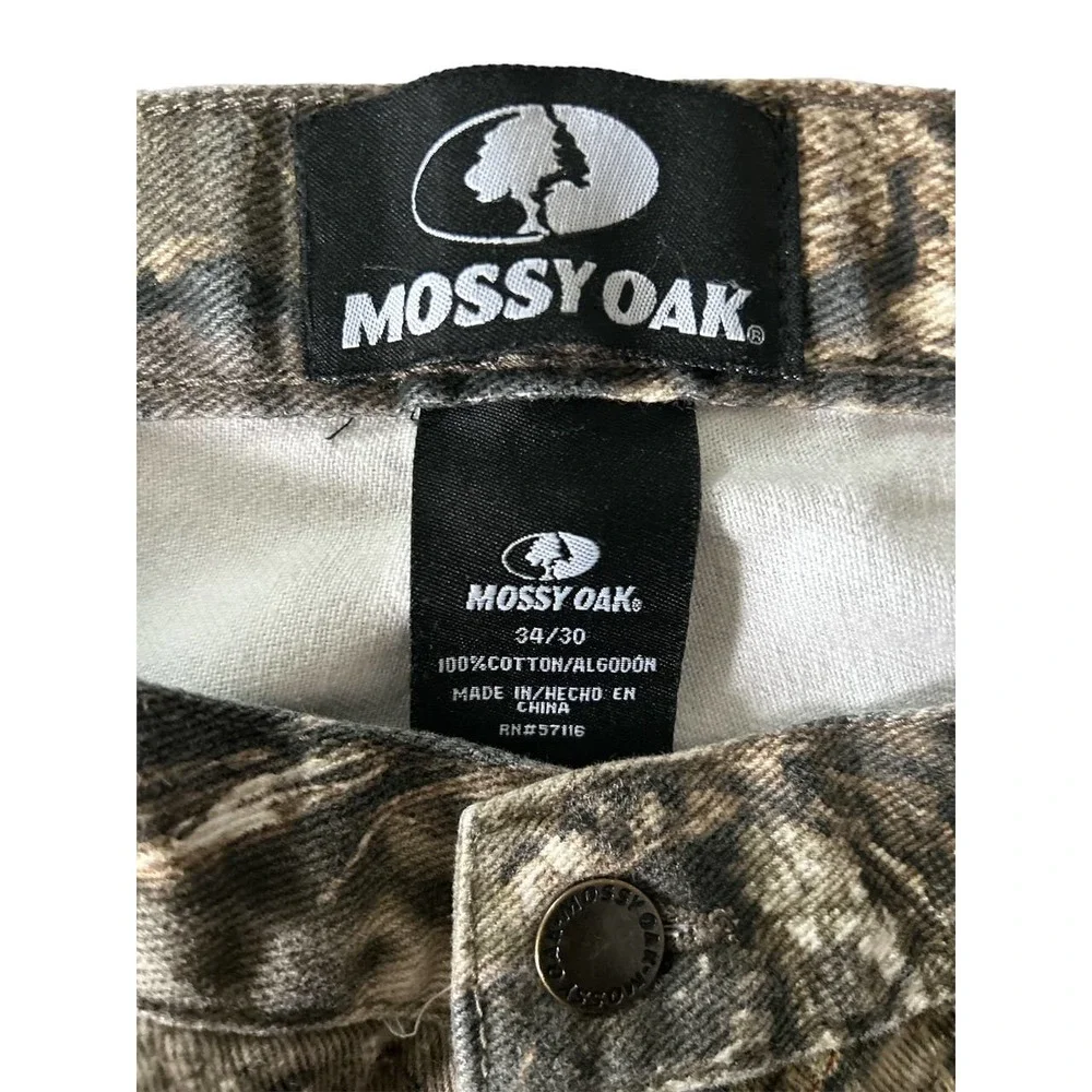 Vintage Mossy‎ Oak Mens Size 34/ 30 Camouflage Wide Straight Leg Hunting Jeans